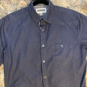 Express Men's Navy Blue Shirt